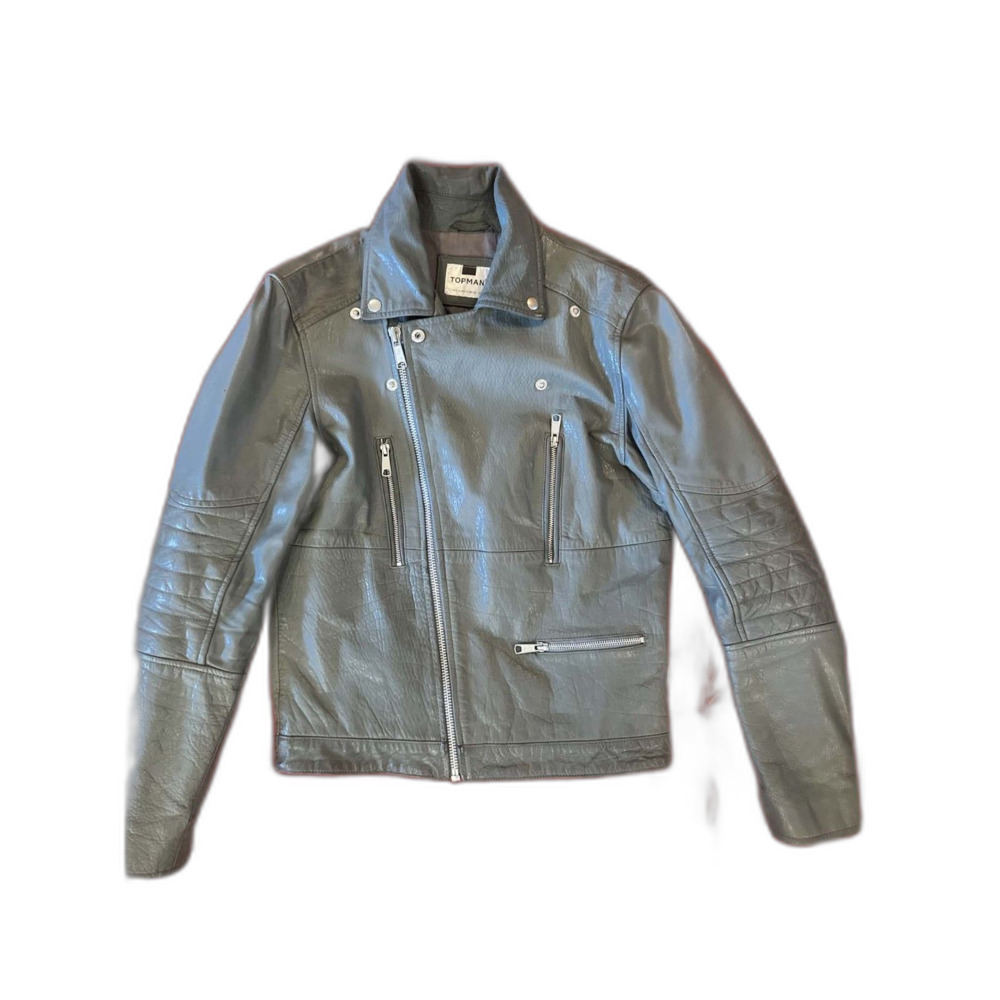 Topman Leather Moto Jacket